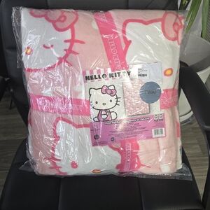Hello Kitty Pink and White Blanket Throw